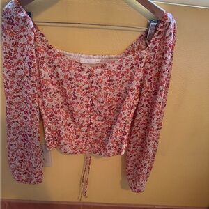 Floral Red Top